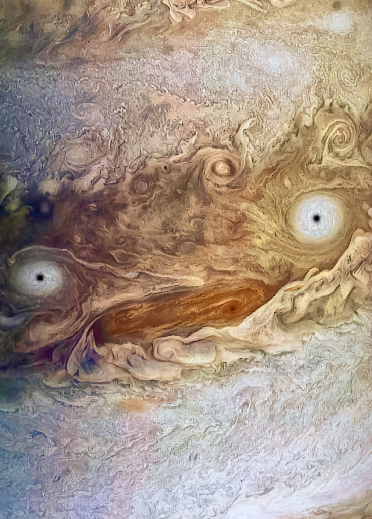 “The face of Jupiter”: A picture of Jupiter which looks like a face.