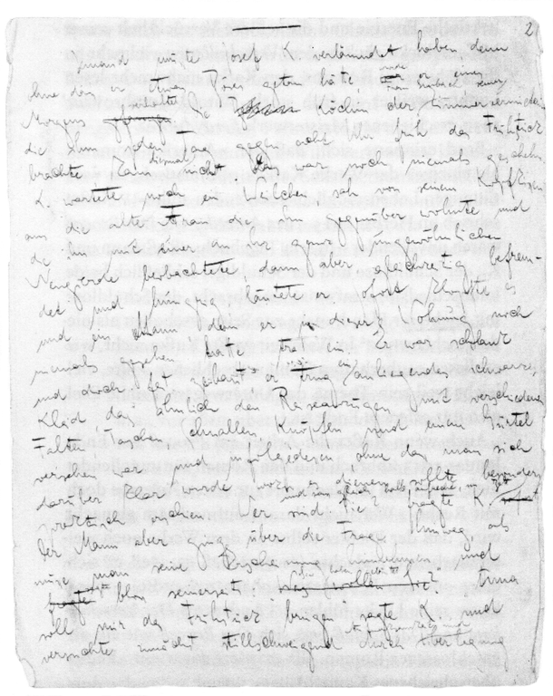 „Jemand musste Josef K. verleumdet haben…“ – Anfang des Manuskripts zu Der Process, 1914/15

"Someone must have slandered Josef K...." - Beginning of the manuscript for The Trial, 1914/15.

"The Trial" follows the story of Josef K., a chief clerk at a large bank, who is suddenly arrested by mysterious agents one morning. The nature of his crime is never revealed to him, and the entire legal process he faces is shrouded in ambiguity and absurdity. Despite being allowed to go about his daily life, Josef K. is continually drawn into a bewildering and nightmarish legal system.

"The Trial" has had a profound impact on literature and philosophy. Its themes of alienation, existential dread, and the absurdity of modern life resonate with existentialist thinkers and writers. The novel has been interpreted in various ways, including as a critique of totalitarian regimes, a reflection on the nature of guilt and innocence, and a commentary on the complexities of the human condition.