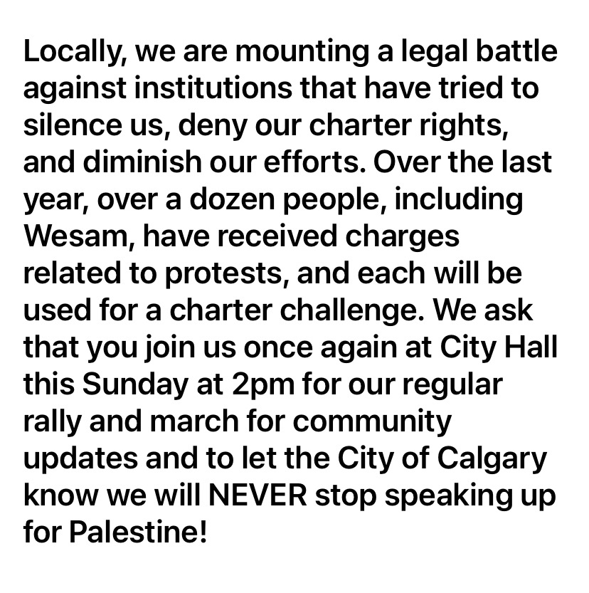 RALLY FOR PALESTINE CALGARY CITY HALL NOVEMBER 3rd at 2pm  Donation link: square.link/u/husrjITe  We hope to see you on Sunday.   In solidarity, linktr.ee/jfp_yyc  #yyc #Calgary  #gaza #palestine #gazaunderattack #lebanon #savepalestine #freepalestine