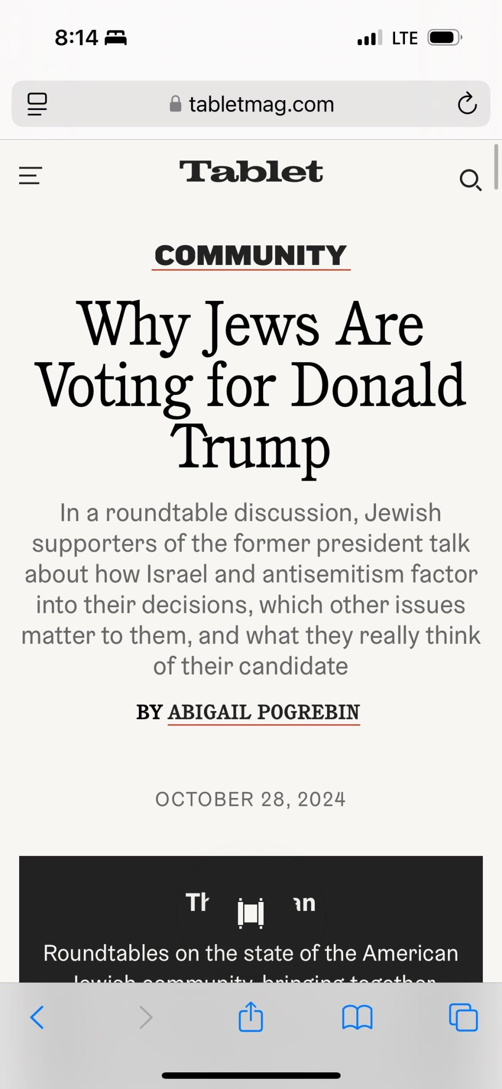 Tablet from October: “Why Jews are voting for Trump”