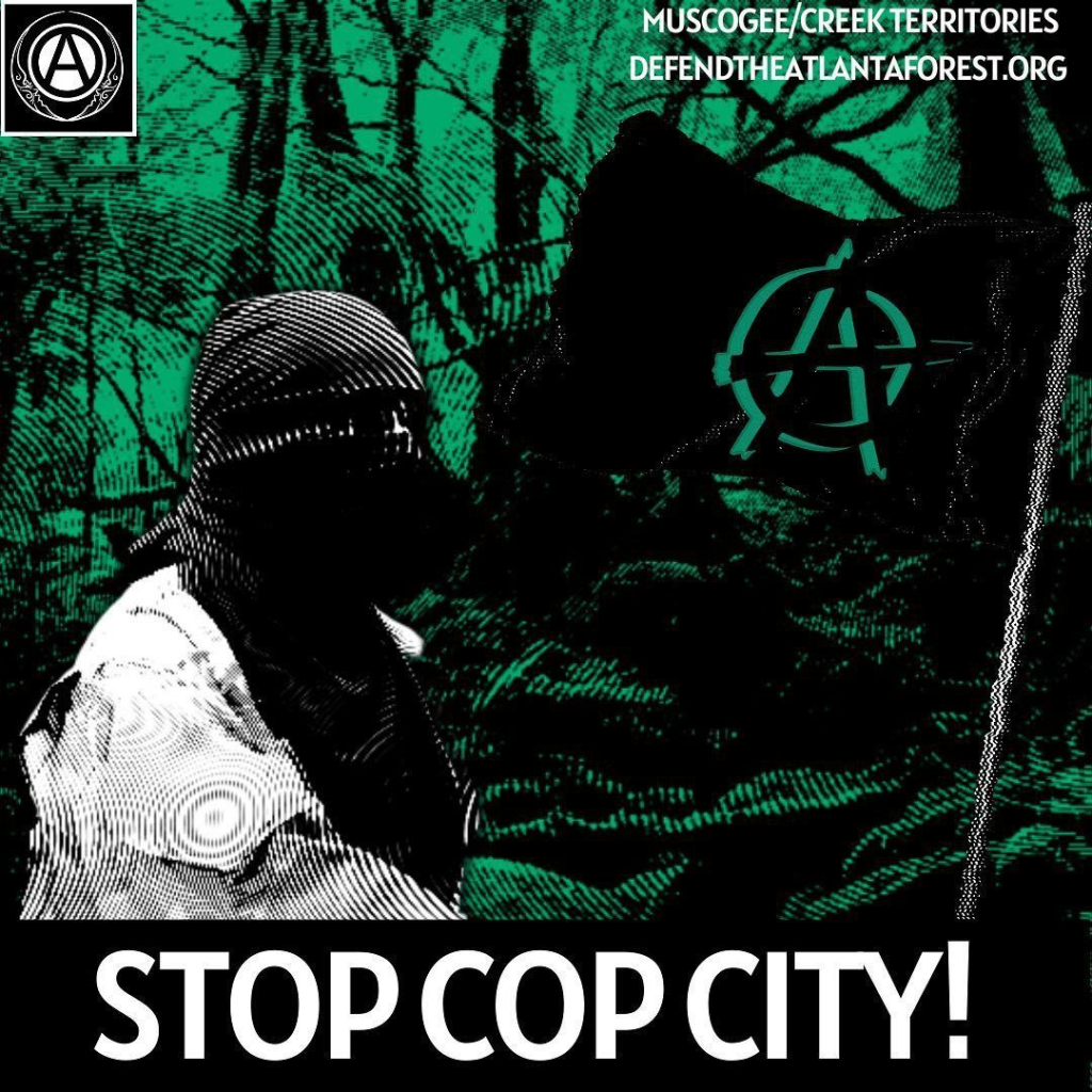 muscogee/creekterritories
defendatlantaforest.org

Stop Cop City