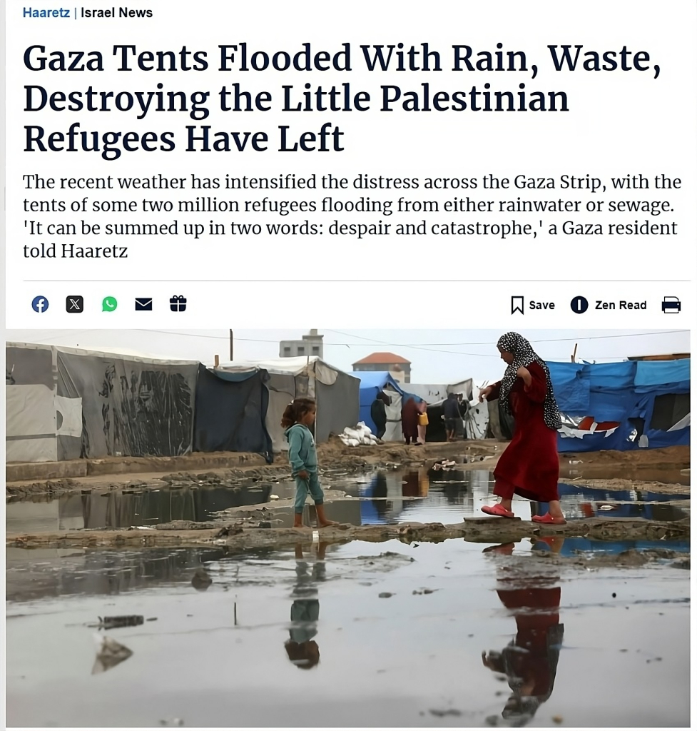 Una tendopoli di rifugiati palestinesi nel centro della Striscia di Gaza, domenica.

Credit: AFP/BASHAR TALEB