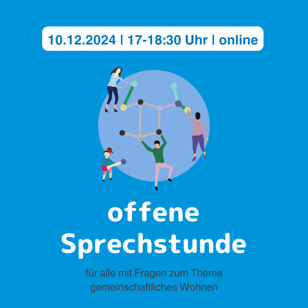 Offene Sprechstunde für Wohnprojekt-Interessierte am 10.12. von 17 bis 18:30 Uhr online