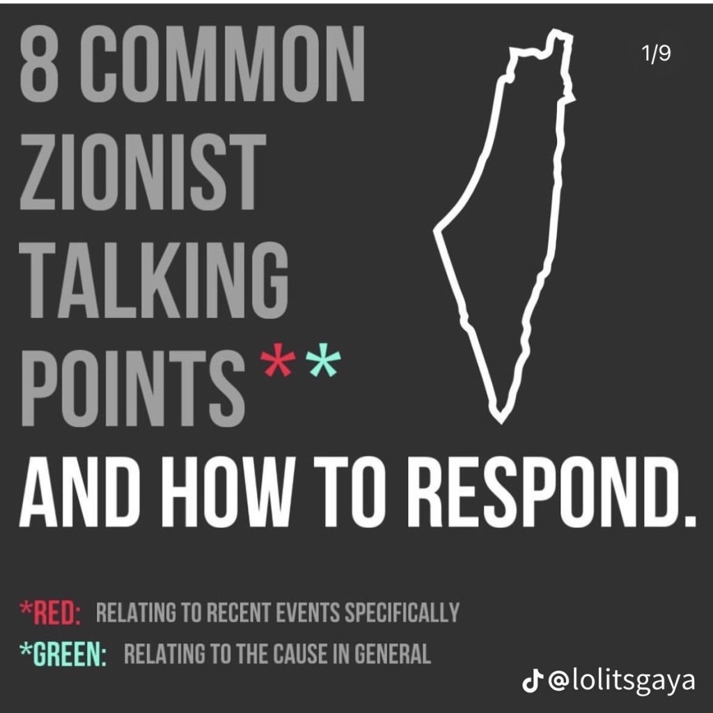 8 common zionist talking points and how to respond