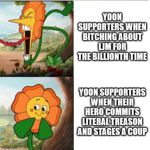 The silence from yoon supporters is deafening