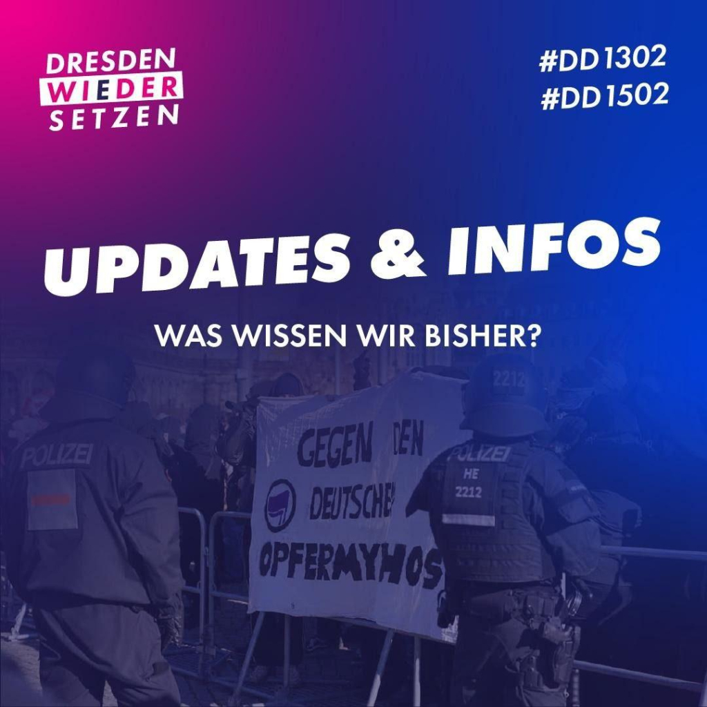 Sharepic: UPDATES & INFOS WAS WISSEN WIR BISHER? #dd1302 #dd1502