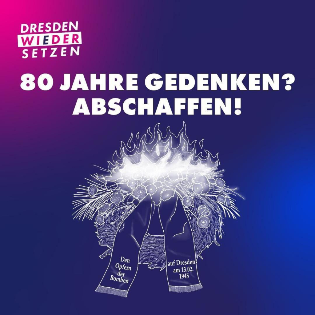 Sharepic: 80 JAHRE GEDENKEN? ABSCHAFFEN! 