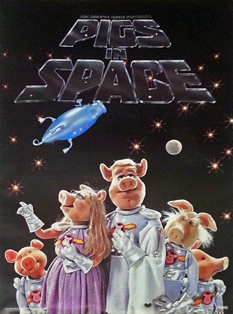 Poster for the Muppets sketch series Pigs In Space