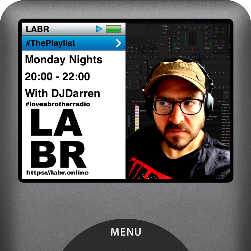 Promotional artwork for my radio show.

It's designed to look like a classic iPod, with the show info on the left side of the screen, and a photo of me on the right.

It details that the show is broadcast on Mondays from 8pm until 10pm UK time. 