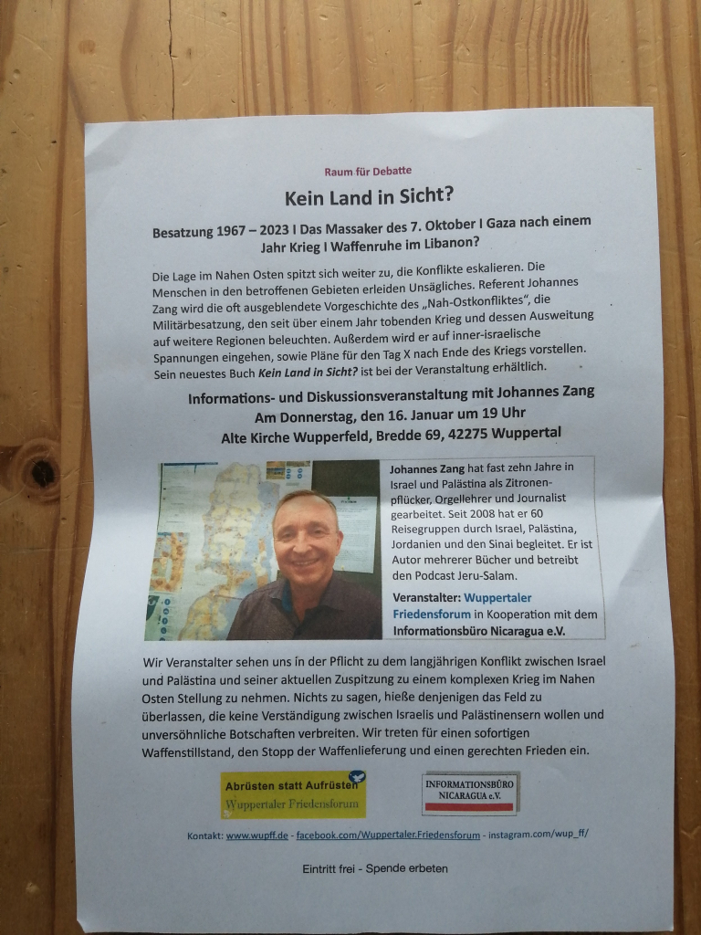 Flyer Wuppertaler Friedensforum Foto