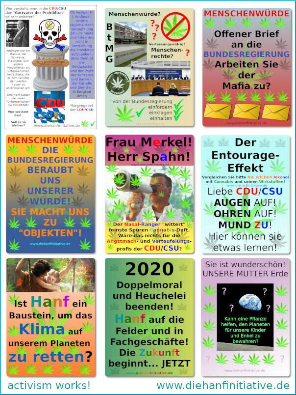 Januar 2025 
Hanfinitiative 2011 - 2022 
einige Beispiele für den damaligen Hanfaktivismus und Menschenrechte