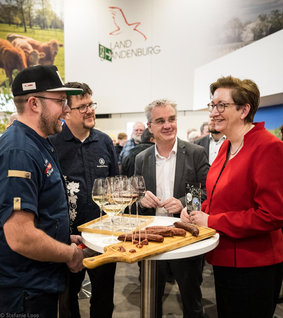 Bundesbauministerin Geywitz am Potsdam-Stand in der Brandenburg-Halle auf der Grünen Woche.