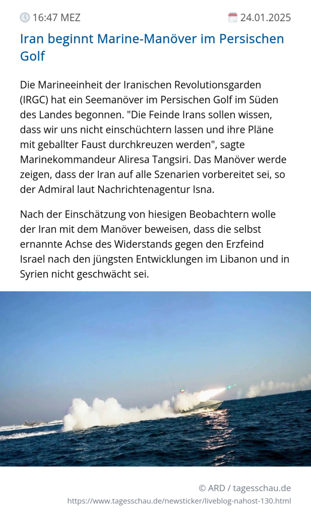 Screenshot eines tagesschau Liveblog Eintrags.