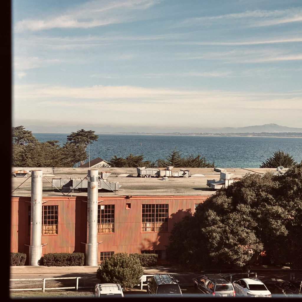 A photo of Monterey bay taken from pacific grove 