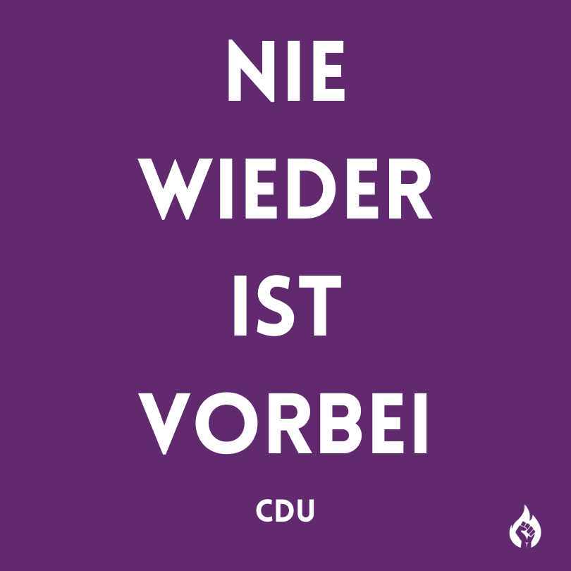 Nie Wieder ist vorbei - CDU