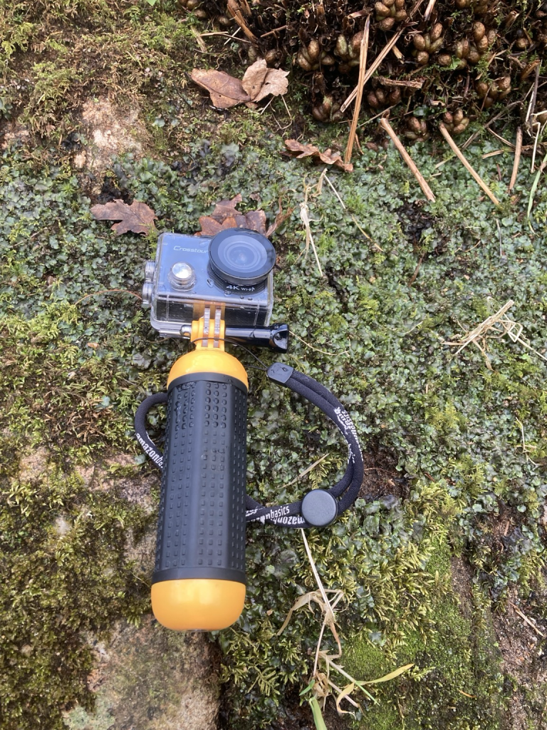 A matchbox action camera in plastic housing 