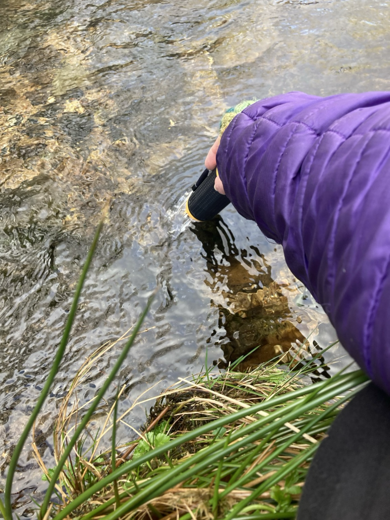 Putting the camera underwater.