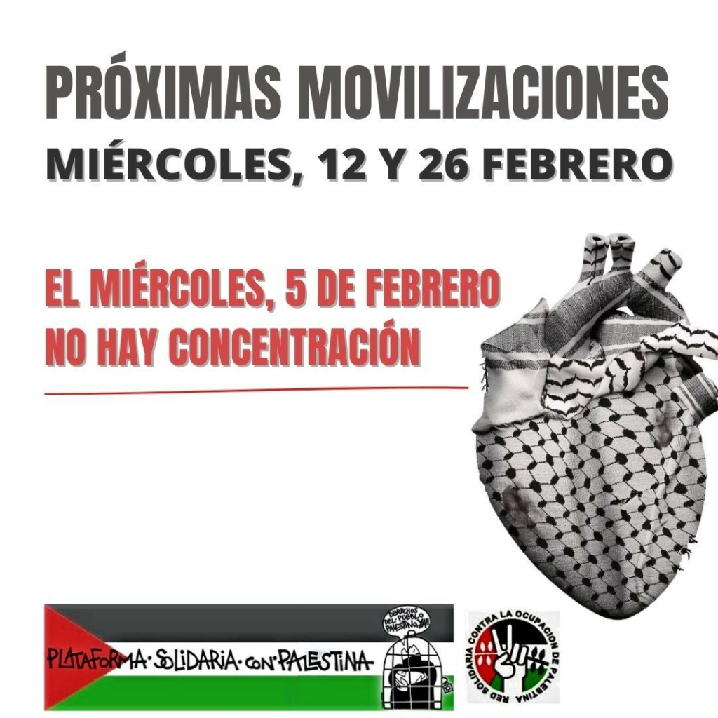 PROXIMAS MOVILIZACIONES MIÉRCOLES, 12 Y 26 DE FEBRERO

EL MIÉRCOLES, 5 DE FEBRERO NO HAY CONCENTRACIÓN

Imagen
Una kufiya con forma de corazón