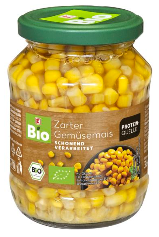 Produktabbildung: K BIO 'Zarter Gemüsemais' (Bildquelle: I.SCHROEDER KG / KAUFLAND)