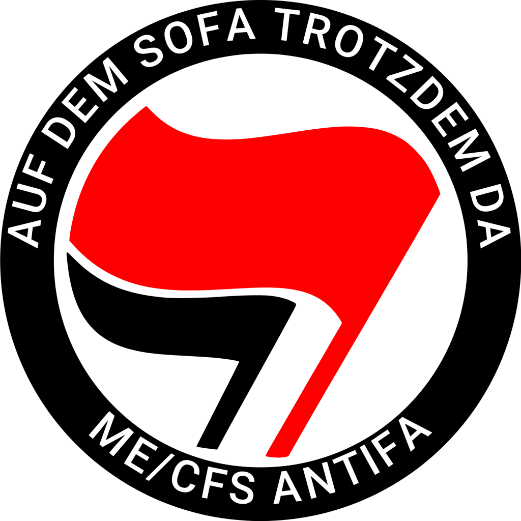 Antifa Logo.
Auf dem Sofa trotzdem da
ME/CFS Antifa