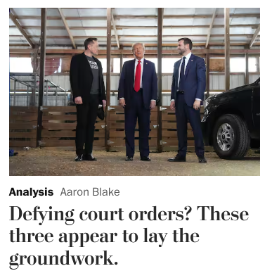 Defying court orders? These three appear to lay the groundwork.