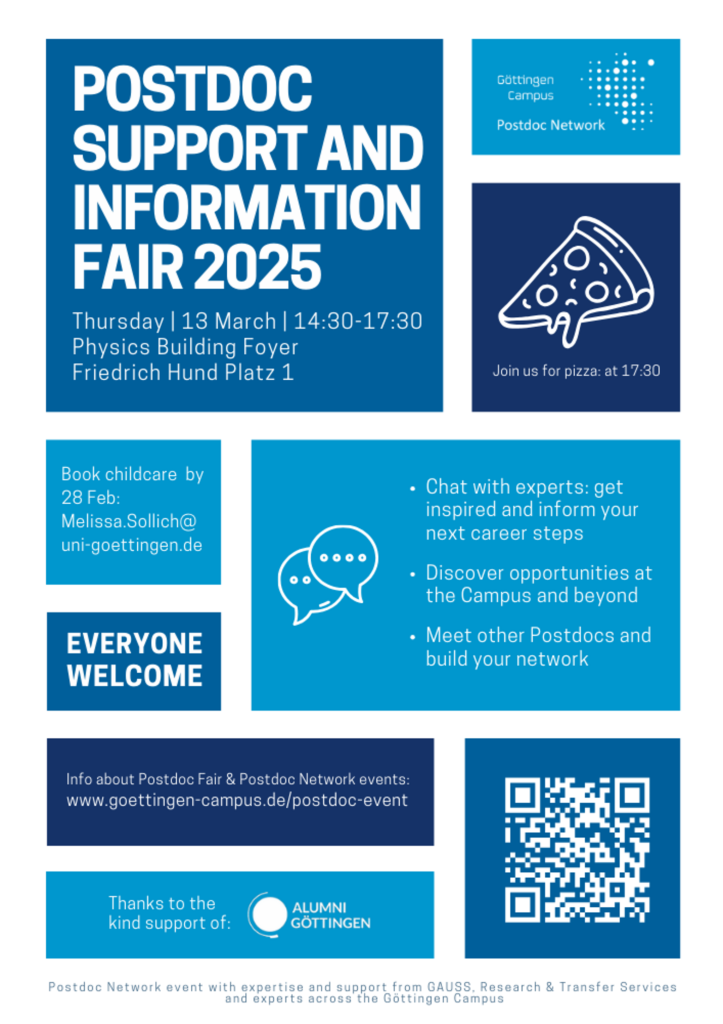 This shows a blue poster including text - nearly all of which is included in the body of the post and more details are on the website. There is also a QR code (bottom right) which takes you to the website).