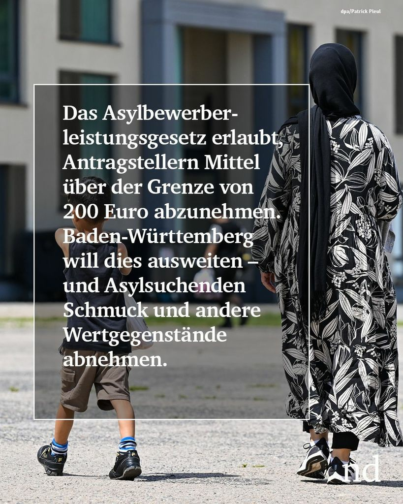 Das Asylbewerberleistungsgesetz erlaubt, Antragstellern Mittel über der Grenze von 200 Euro abzunehmen. Baden-Württemberg will dies ausweiten - und Asylsuchenden Schmuck und andere Wertgegenstände abnehmen.