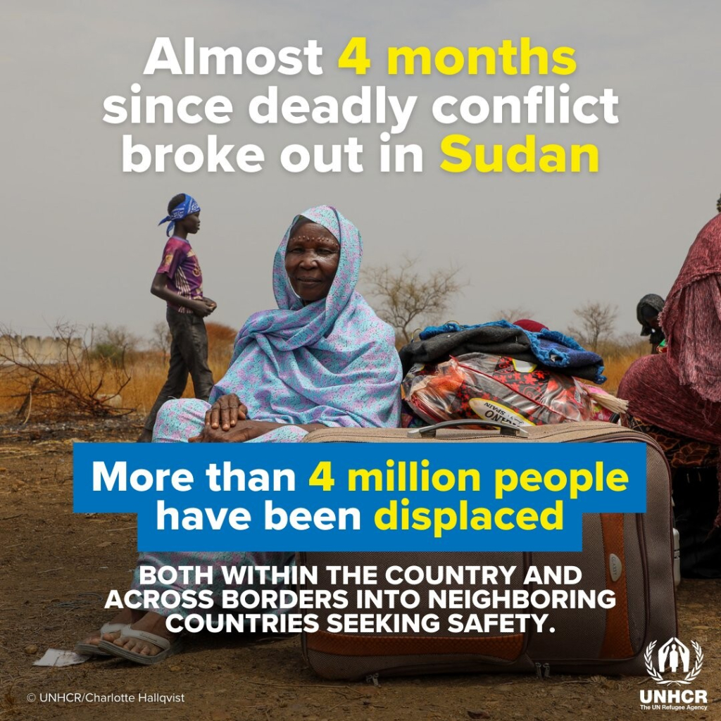 Picture: More than four Million people have been displaced. Almost four months since deadly conflict broke in Sudan.