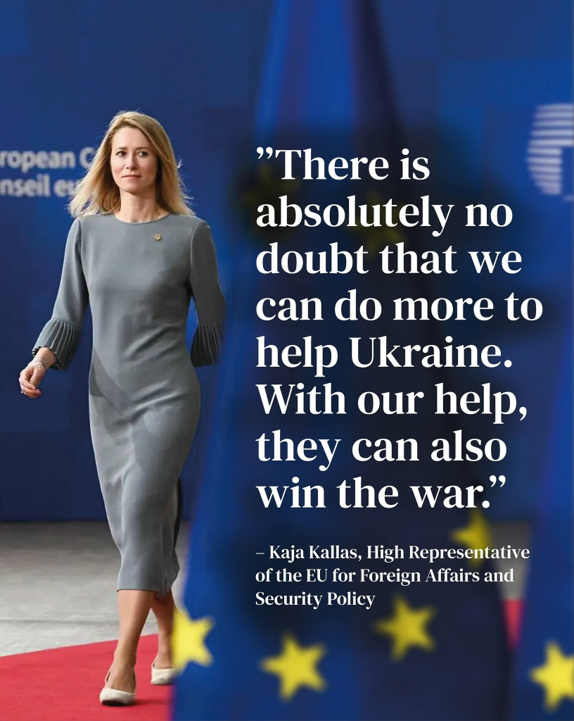 Kaja Kallas there is absolutely no doubt that we can do more to help Ukraine with our help they can win the war