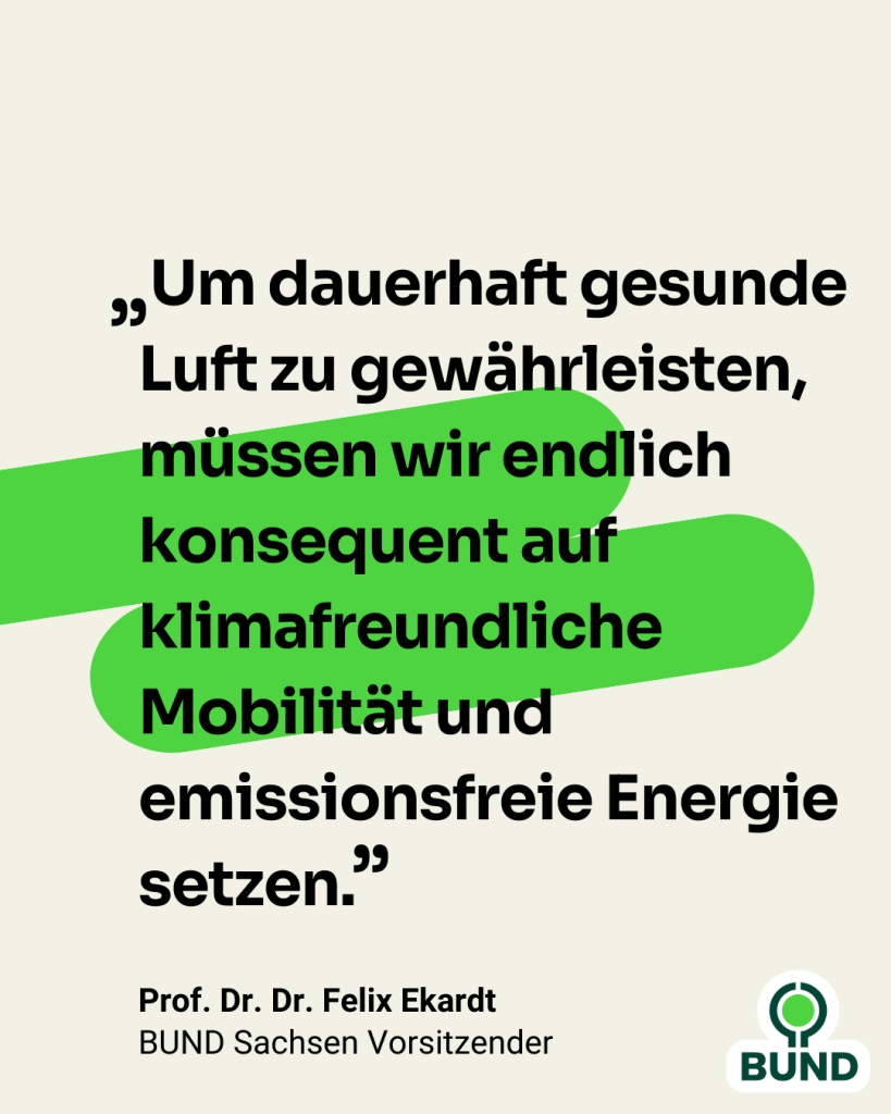 Um dauerhaft gesunde Luft zu gewährleisten, müssen wir endlich konsequent auf klimafreundliche Mobilität und emissionsfreie Energie setzen.