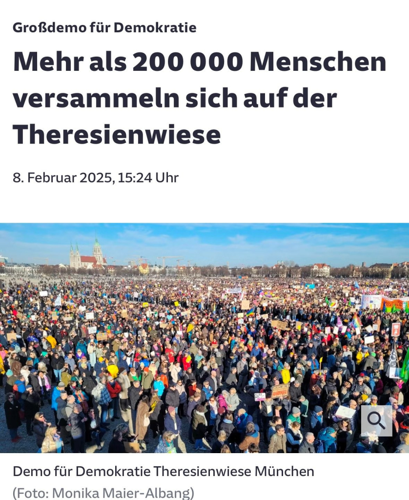 Demonstration 200.000 Menschen in München