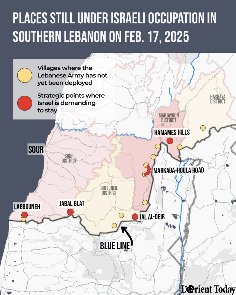 Lebanon territory occupied by Israel