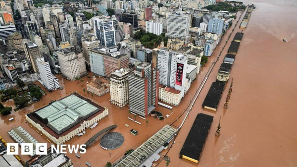 Pictures: extreme flooding causes devastation in Porto Alegre city in Brazil. May, 2024. 