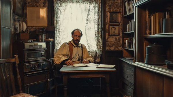 William Shakespeare in a 1960s era tenement flat