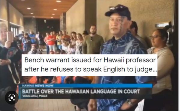 Bench warrant issued for Hawaii professor \ after he refuses to speak English to judge... 