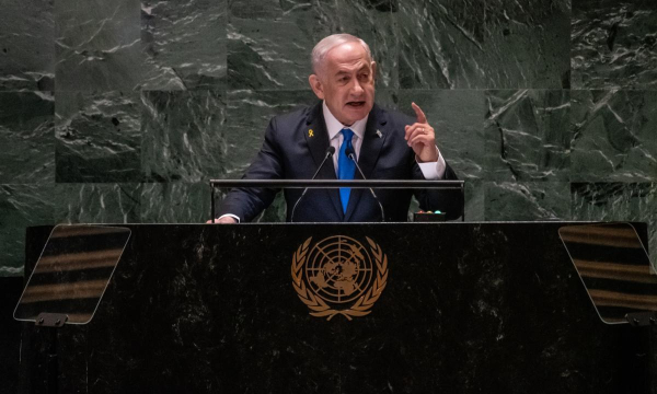 Benjamin Netanyahu durante la Asamblea de la ONU en Nueva York (STEPHANIE KEITH)