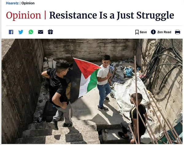 Un ragazzo palestinese porta una bandiera nazionale durante il corteo funebre di quattro militanti, in Cisgiordania, a ottobre. Credito: John Wessels/ AFP