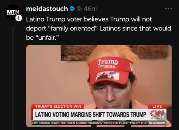 Latino Trump voter believes Trump will not deport "family oriented" Latinos since that would be "unfair"