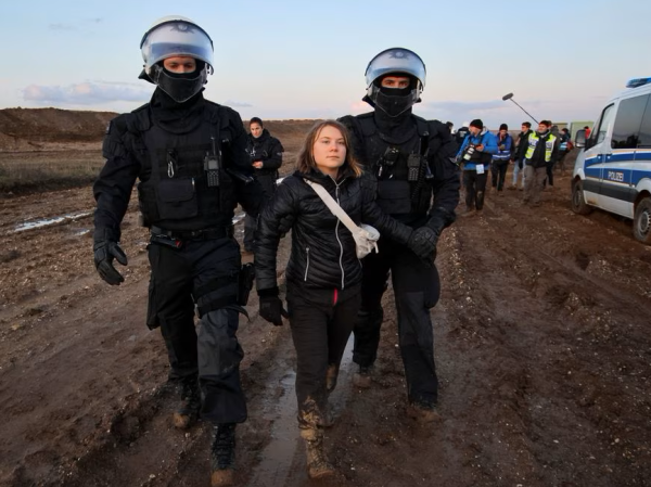 Greta Thunberg wird in der nähe von Lützerath festgenommen