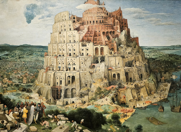 The Tower of Babel - oil painting by Pieter Bruegel the Elder.