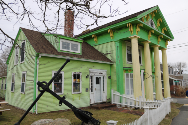 Funky green church in Chatham, Massachusetts