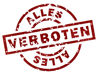 Stempel: ALLES VERBOTEN