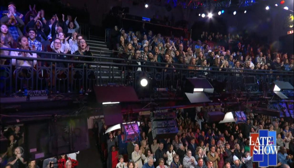 The audience in a recent Late Show with Stephen Colbert, zero masks, I think