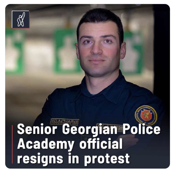 Photo of Giorgi Gabakhdze, 
"Senior Georgian Police Academy official resigns in protest."

Via Formula News