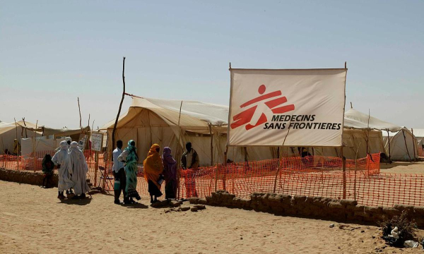 Campamento de Médicos Sin Fronteras (MSF) e la frontera sudanesa, en una imagen de archivo. (Patrick ROBERT / Corbis via Getty Images))