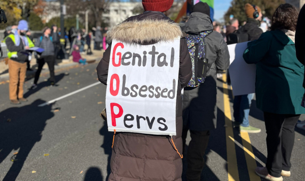 Anti-trans GOP = "Genital Obsessed Pervs"