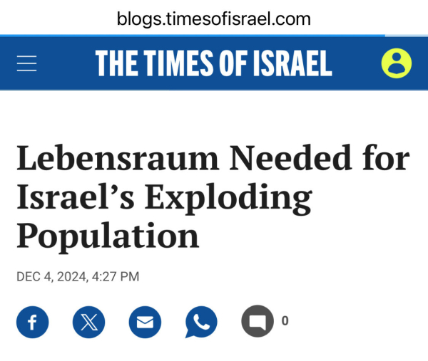 blogs.timesofisrael.com
The Times of Israel

Lebensraum Needed for Israel's Exploding Population

Dec 4, 2024, 4:27 PM