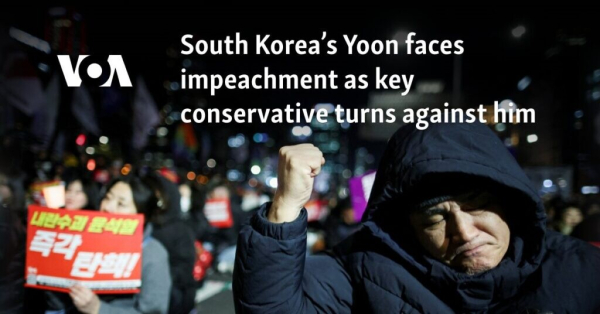 South Korea’s Yoon faces impeachment as key conservative turns against him