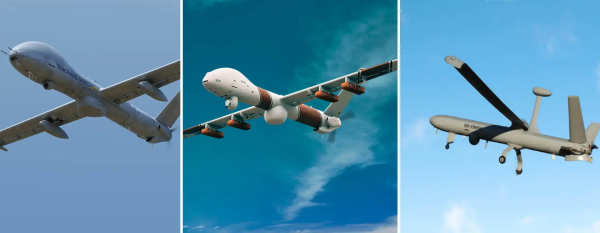 Elbit drones have operated for decades across the globe and its Hermes model was used in the killing of aid workers in Gaza in April 2024. Three types of automated (no pilot on board) drone remotely guided for surveillance or to kill 

Photo: Elbit Systems