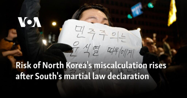 Risk of North Korea's miscalculation rises after South's martial law declaration